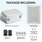 TICONN Outdoor Electrical Box Waterproof, Junction Box IP67 ABS Plastic - Image 6