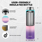 RAYMYLO Insulated Water Bottle 24oz, Triple Wall Vacuum Stainless Steel - Image 3