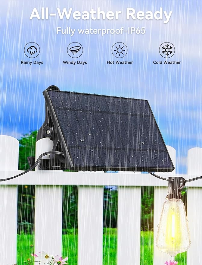 Brightever 75FT Solar String Lights Outdoor Waterproof - Image 5