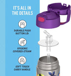 THERMOS FUNTAINER 12 Ounce Stainless Steel Vacuum Insulated Kids Straw Bottle - Image 4
