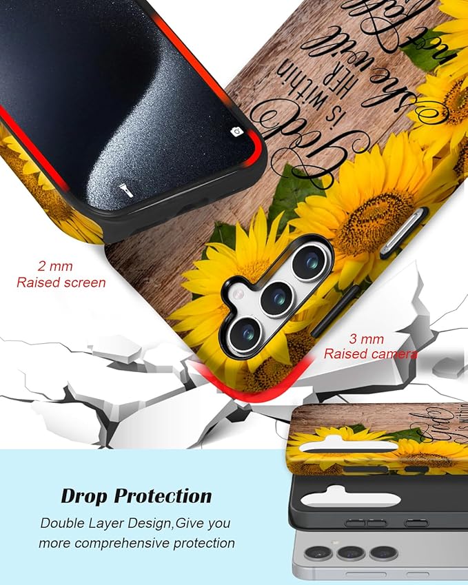 Compatible for Samsung Galaxy A36 5G Case, Dual Layer Heavy Duty 2 in 1 - Image 3