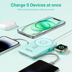 Magnetic Portable Charger Built-in Cables, 10000mAh Fast Charging Wireless - Image 7