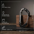FresKaro 5pcs Nano Carabiner Clips, 8kN 1798lbs, Small Sturdy, Reliable - Image 2