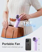 WHATOOK Portable Personal Handheld Fan: High Speed Cooling Fan, 12 Hours - Image 5