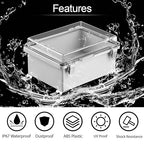 LeMotech Electrical Box, IP67 Waterproof Hinged Clear Cover Stainless Steel - Image 3