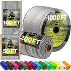 TECEUM 5/32" Paracord Rope 1000 – 1000ft / 200ft / 100ft / 50ft – Tactical by TECEUM