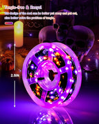 JMEXSUSS 2 Pack Solar Halloween Lights Outdoor Waterproof, Total 66FT 200 LED - Image 5