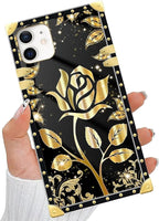 Compatible with iPhone 11 Case, Shine Gold Rose Luxury Golden Decoration - Image 5