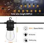 GvvooHome 200FT LED Outdoor String Lights Waterproof Patio Lights - Image 6