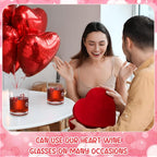 Skylety 2 Pcs Heart Icons Juice Glasses Love Drinking Cups 13.5 oz Old - Image 4