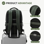 Waterproof Laptop Backpack for Men & Women, Flight Approved Anti-Theft Daypack - Image 5
