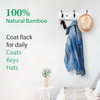 Badiano Wooden Coat Rack, Wall-Mounted Organizer - Image 5