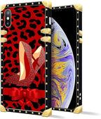 Compatible with iPhone XR Case, Elegant High Heels Luxury Golden Decoration - Image 2