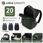 Waterproof Laptop Backpack for Men & Women, Flight Approved Anti-Theft Daypack - Image 4