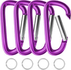 sprookber 4" & 5" Extra Large Aluminum Carabiner D Ring, Caribeener Clips by Sprookber
