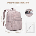 Backpack for Women, College Backpack, Quilted Casual Daypack, Waterproof - Image 3