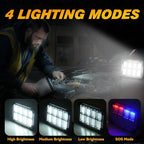 2 Pack 120W Solar Rechargeable Work Light, 144 LED 10000LM Led Work Light - Image 4