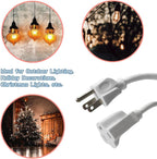 Indoor Outdoor Extension Cord 10 FT, 16/3 SJTW Weatherproof White Electrical - Image 7