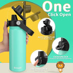 baab 18oz Kids Water Bottle, Insulated Kids Water Bottle - Image 4