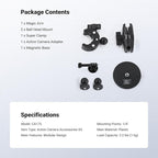 NEEWER Motorcycle Bicycle Handlebar Clamp Holder Magnetic Car Mount Accessories - Image 9