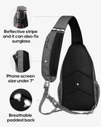 WATERFLY Small Hiking Sling Bag: Crossbody Sling Backpack Chest Bag Daypack - Image 4