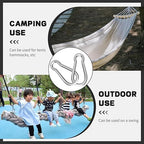 Carabiner, Heavy Duty Galvanized Steel Spring Snap Hook Carabiner Clips - Image 7