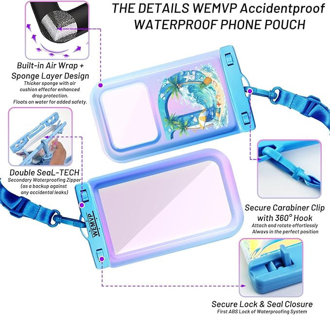 Personalized Initial Waterproof Phone Pouch Case - Image 3