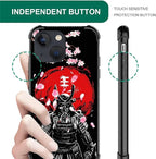 for iPhone 14 Plus Case, Sakura Japanese Samurai Pattern Graphic Design Girl - Image 4