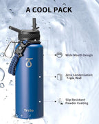 Trebo Water Bottle 40oz with Paracord Handle, Half Gallon Large Vacuum Triple - Image 6