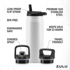 ZULU Base 32oz Stainless Steel Water Bottle - Image 4