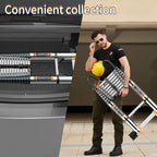 Telescoping Ladder, with Stable Hook and stabilizer barand, 8.5FT Extension - Image 9