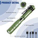WORKPRO Rechargeable Pen Light, Mini Flashlight, 2 Pack Ultra-Compact EDC - Image 7