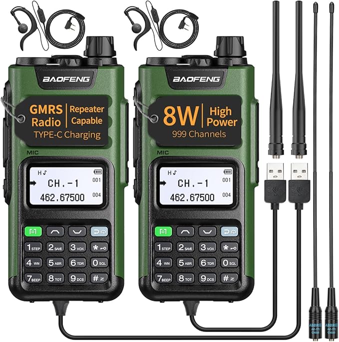 BAOFENG GMRS Radio Handheld Long Range GM-15 Pro 8W Walkie Talkie by Unknown