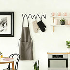 Black Wall Mounted Coat Rack, Decoration Wave Shaped Wall Hooks, Heavy-Duty - Image 3