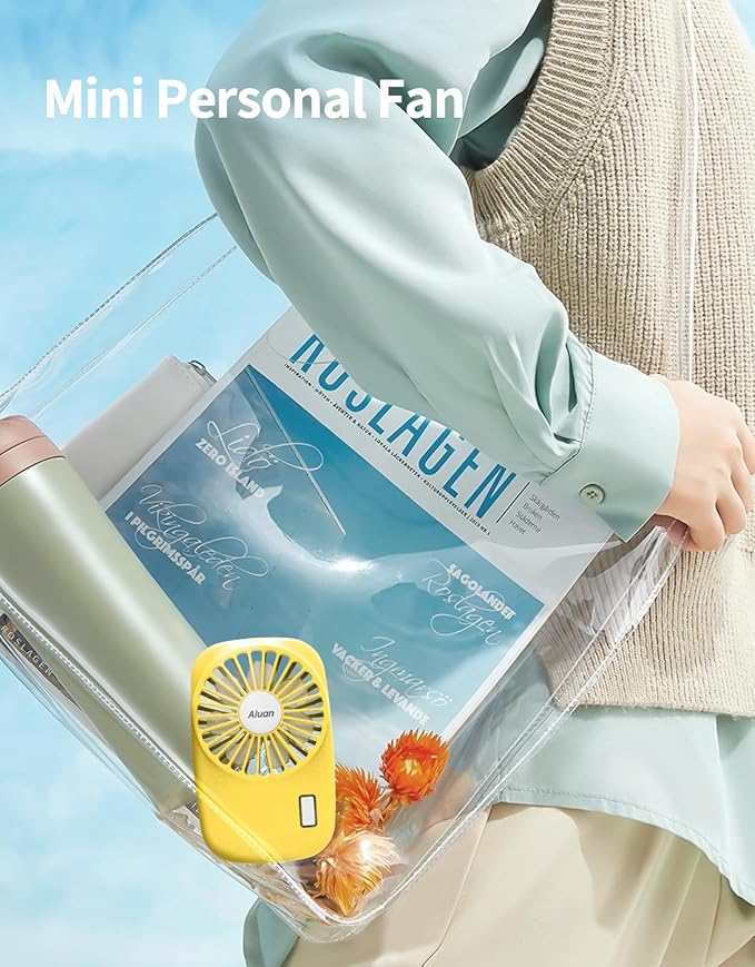 Aluan Handheld Fan Mini Fan Powerful Small Personal Portable Fan Speed - Image 5
