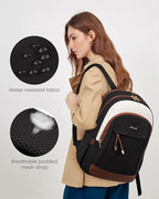 LOVEVOOK Travel Laptop Backpack Women, 15.6 Inch Anti Theft College Backpack - Image 6