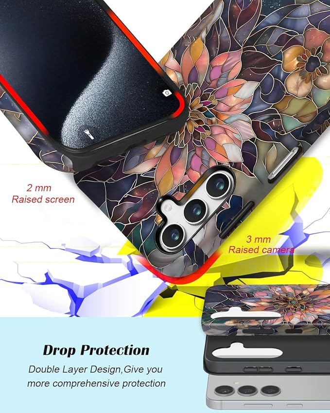 Compatible for Samsung Galaxy S25 Ultra 5G Case, Dual Layer Heavy Duty 2 in 1 - Image 3