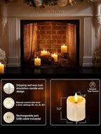 Homemory Rechargeable Flameless Candles - Image 4