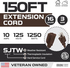 Iron Forge Cable Outdoor Brown Extension Cord 150 ft - Image 2