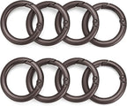 Gkeygo Key Ring Clip, 1 Inch Keychain Rings, 8 Pack Round Carabiner Clip - Image 7