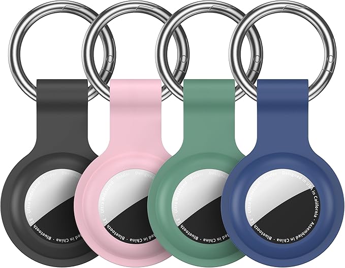 Compatible with AirTag Holder Case Keychain 4 Pack, - Image 9