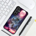 for Samsung Galaxy S23 FE Case, Star Two Wolfs Howling Pattern Graphic Design - Image 7
