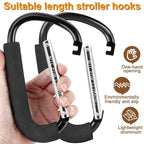 2 Pack Stroller Hooks, 6.3" Large Stroller Clips, Stroller Hook - Image 2