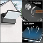 Modern Sleek LED Flood Light, 360° Rotatable 120W Commercial Wall Pack - Image 6