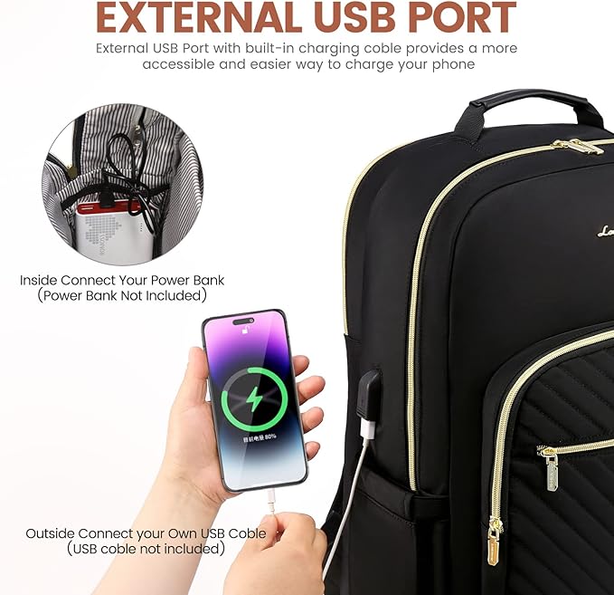 LOVEVOOK Laptop Backpack for Women 18.4 inch, Cute Womens Travel Backpack Purse - Image 6