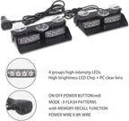 XRIDONSEN 2 in 1 Emergency Dash Strobe Lights Interior Windshield Lights Amber - Image 5