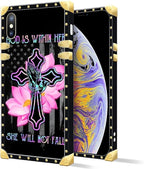 Compatible with iPhone Xs Max Case, Praying Cross Hands Luxury Golden Decoration - Image 2