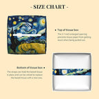 Tissue Box Cover Square, Starry Night Sky Tissue Box Holder Waterproof Leather - Image 3