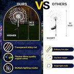 2 Pack 250LED Solar Garden Lights Outdoor, Dual Lighting Modes Firework Lights - Image 5