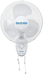 Hurricane 16" Supreme Oscillating Wall Mount Fan w/ 3 Quiet Speeds, Workshops & - Image 8